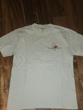 Obey Light Blue Crewneck Tee with Floral Chest Graphic